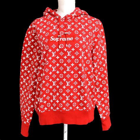 supreme louis vuitton red hoodie replica|Louis Vuitton supreme monogram.